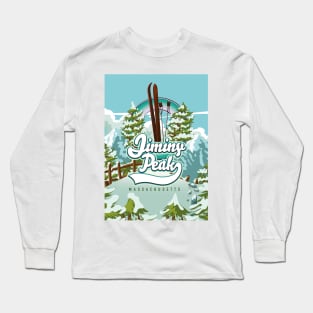 Jiminy Peak massachusetts skiing poster Long Sleeve T-Shirt